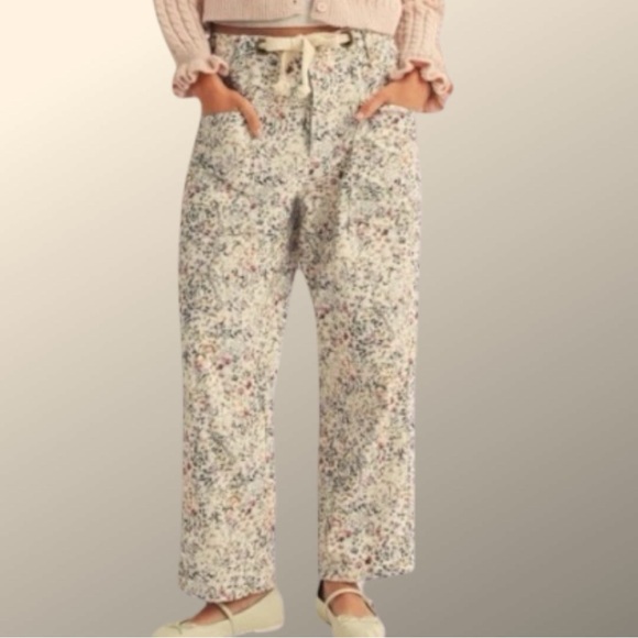 luvluv Denim - Luvluv Floral Print Pants with corded Belt